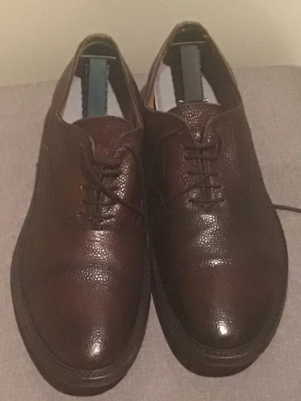 Deep brown pebbled leather Antonio Maurizi Made in Italy size 44 or US 11